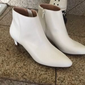 White ankle boots